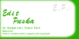 edit puska business card